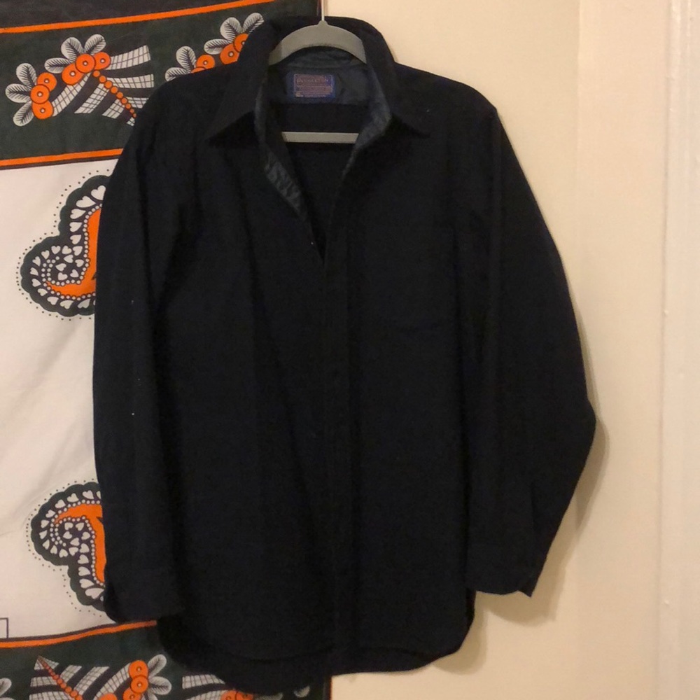 Pendleton Button Down Navy Blue - image 1